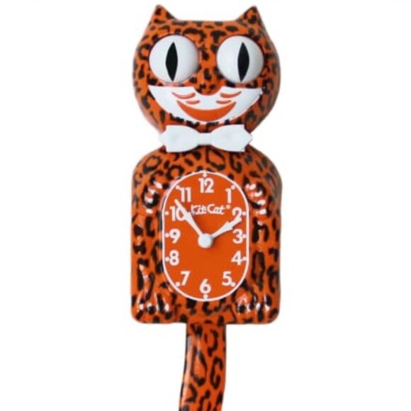 Exotic Pet Collection Leopard Kit-Cat Klock clock - Picture 2 of 2